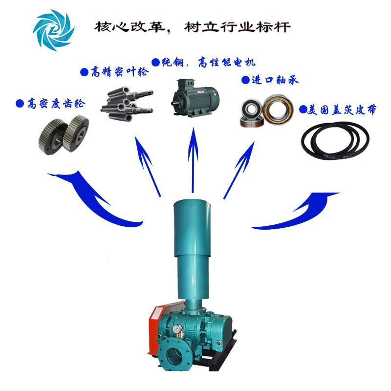 三叶罗茨风机结构图以及拆解图